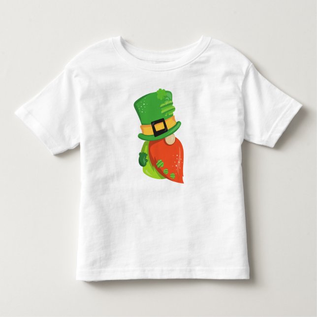 T-shirt Pour Les Tous Petits Saint Patrick's Day Gnome, Casquette Leprechaun, C (Devant)
