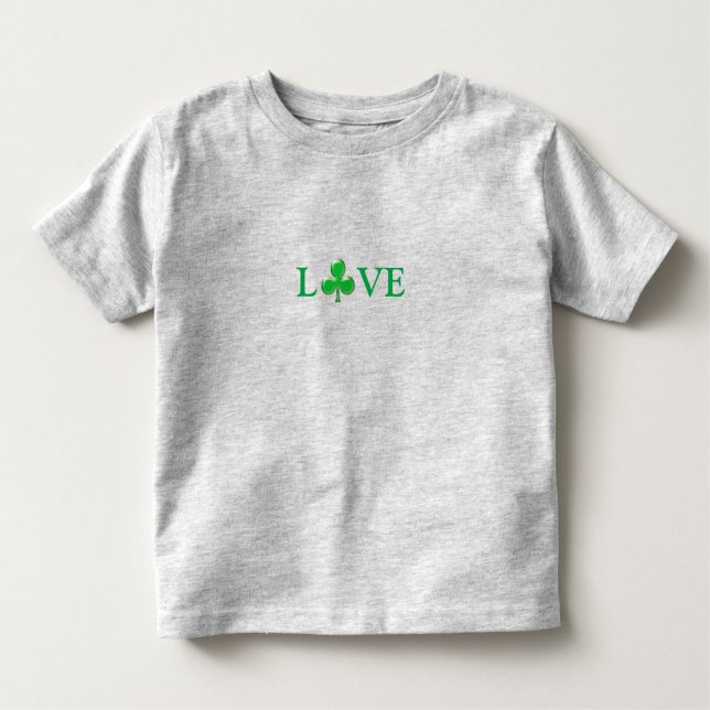 T-shirt Pour Les Tous Petits Saint Patrick's Day Love Green Clover Shamrock (Devant)