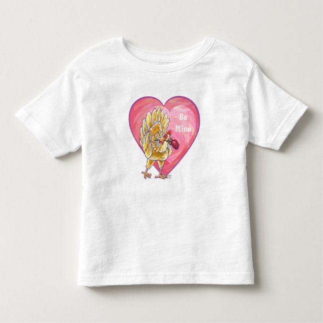 T-shirt Pour Les Tous Petits Saint-Valentin au poulet (Devant)