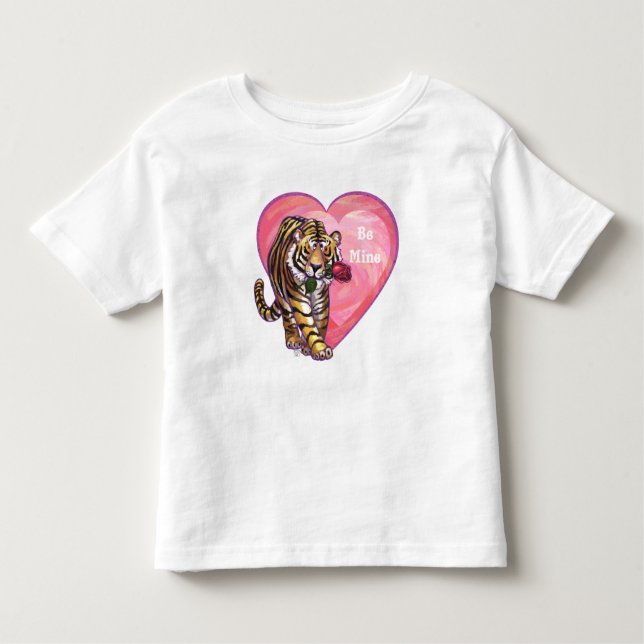 T-shirt Pour Les Tous Petits Saint Valentin de Tigre (Devant)