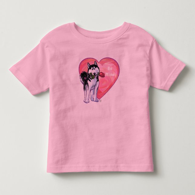 T-shirt Pour Les Tous Petits Saint-Valentin Husky (Devant)