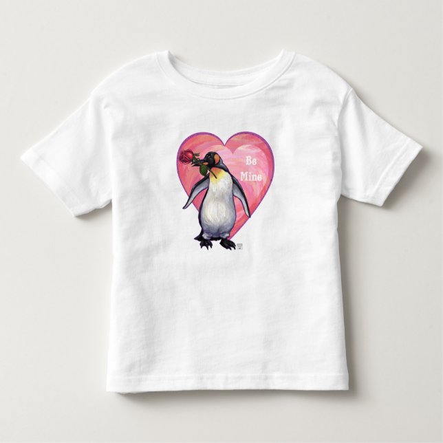 T-shirt Pour Les Tous Petits Saint-Valentin Penguin (Devant)