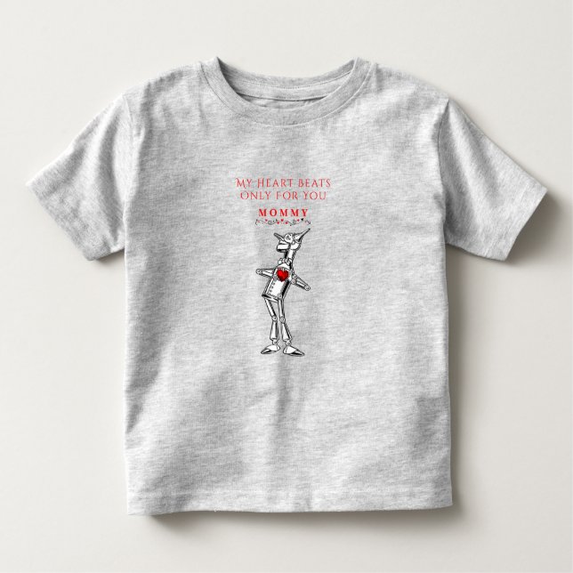 T-shirt Pour Les Tous Petits Saint-Valentin Tin Man Oz Cœur Rouge (Devant)
