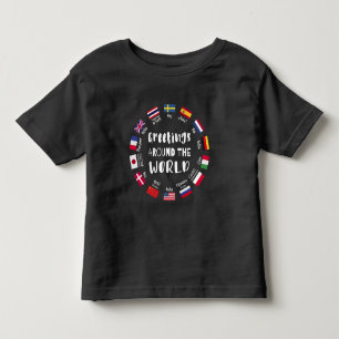 T-shirt Pour Les Tous Petits Salutations autour du monde - Bonjour dans toutes