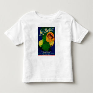 T-shirt Pour Les Tous Petits San Jose, étiquette végétal de CaliforniaLa Bel