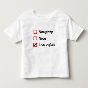 T-shirt Pour Les Tous Petits Santas Naughty List - Je Peux Expliquer