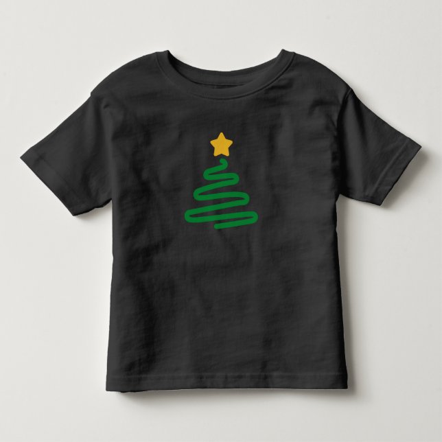 T-shirt Pour Les Tous Petits Sapin de Noël drôle (Devant)