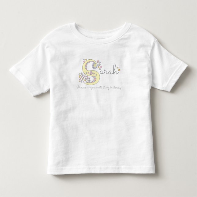 T-shirt Pour Les Tous Petits Sarah girls S nom signifie tee personnalisé (Devant)