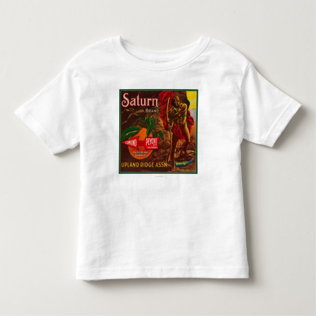 T-shirt Pour Les Tous Petits Saturn LabelUpland orange, CA (Devant)