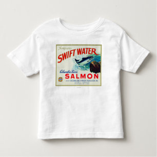 T-shirt Pour Les Tous Petits Saumon rapide de l'eau d'Astoria, Orégon - de