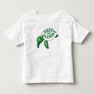 T-shirt Pour Les Tous Petits Sauvez nos océans Tortue de mer