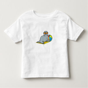 T-shirt Pour Les Tous Petits Sceau à Sunbathing avec Water polo