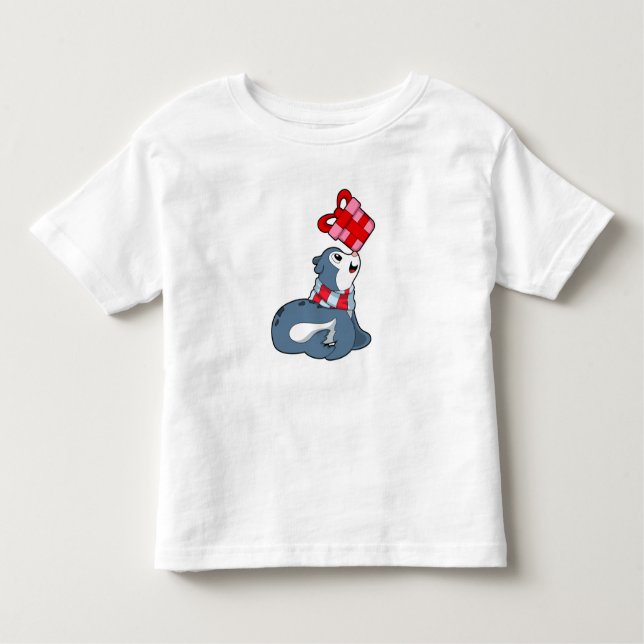 T-shirt Pour Les Tous Petits Sceau avec cadeau (Devant)