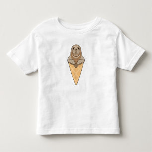 T-shirt Pour Les Tous Petits Sceau avec cône de crème glacée