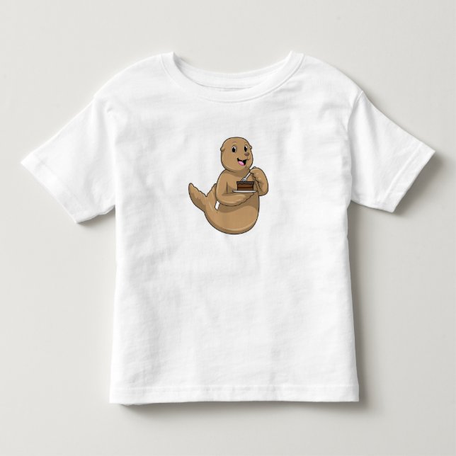 T-shirt Pour Les Tous Petits Sceau avec gâteau (Devant)