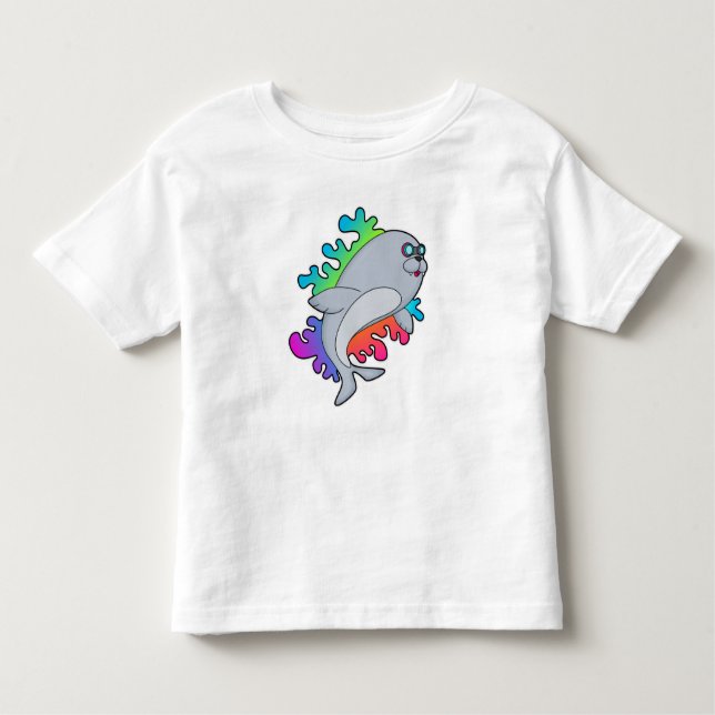 T-shirt Pour Les Tous Petits Sceau avec lunettes (Devant)