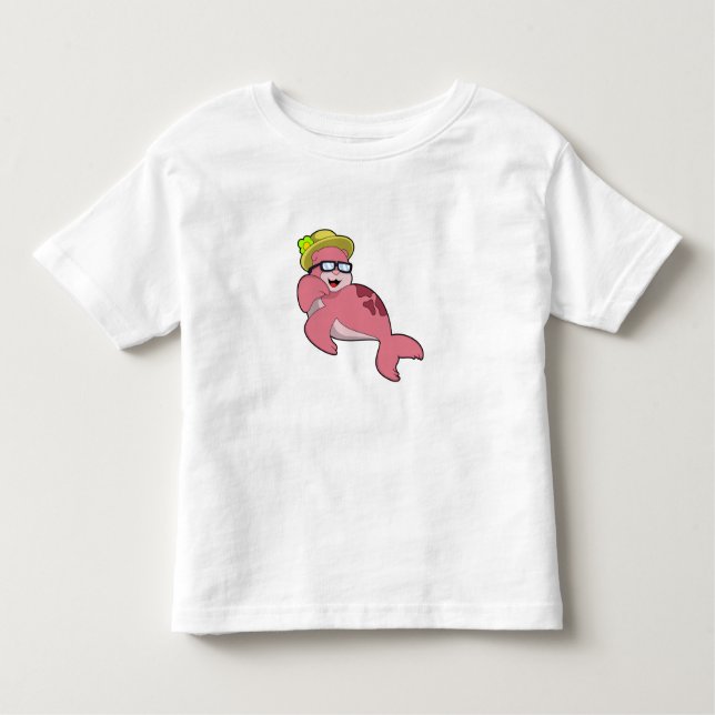 T-shirt Pour Les Tous Petits Sceau avec lunettes.PNG (Devant)