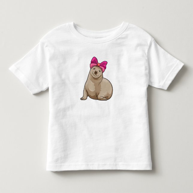 T-shirt Pour Les Tous Petits Sceau avec ruban (Devant)