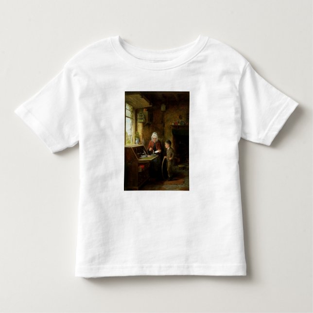 T-shirt Pour Les Tous Petits Scellant une lettre, 1890 (huile sur le panneau) (Devant)
