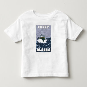 T-shirt Pour Les Tous Petits Scène de bateau de pêche - cari, Alaska