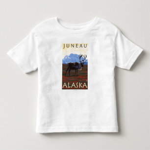 T-shirt Pour Les Tous Petits Scène de caribou - Juneau, Alaska