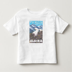 T-shirt Pour Les Tous Petits Scène de chèvres de montagne - le Yukon, Alaska