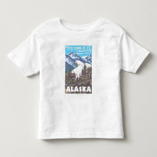 T-shirt Pour Les Tous Petits Scène de chèvres de montagne - Seward, Alaska