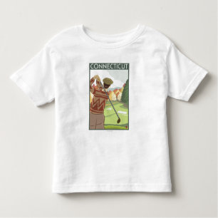 T-shirt Pour Les Tous Petits Scène de ConnecticutGolfing