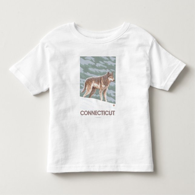 T-shirt Pour Les Tous Petits Scène de ConnecticutWolf (Devant)