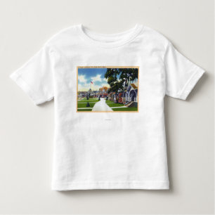 T-shirt Pour Les Tous Petits Scène de cottages de parc d'océan