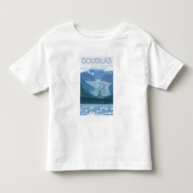 T-shirt Pour Les Tous Petits Scène de glacier - Douglas, Alaska (Devant)