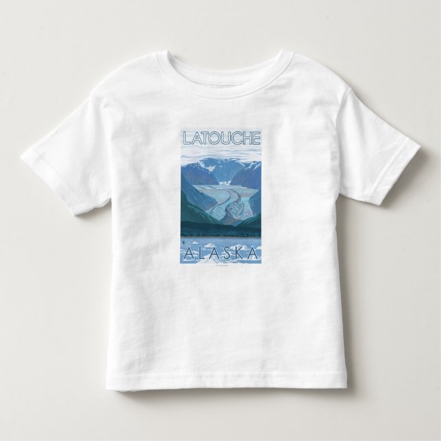 T-shirt Pour Les Tous Petits Scène de glacier - Latouche, Alaska (Devant)