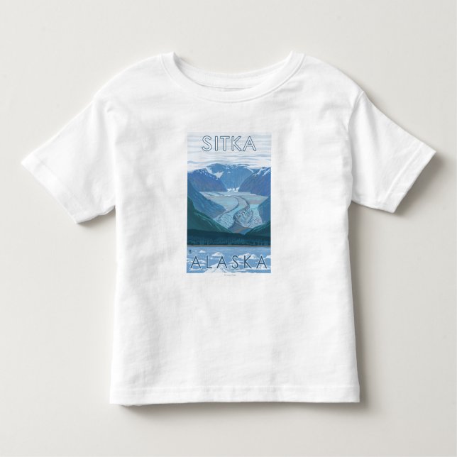 T-shirt Pour Les Tous Petits Scène de glacier - Sitka, Alaska (Devant)