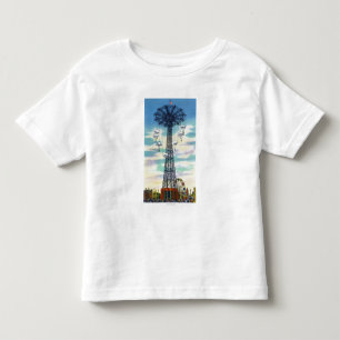 T-shirt Pour Les Tous Petits Scène de journée de saut de parachute de parc de