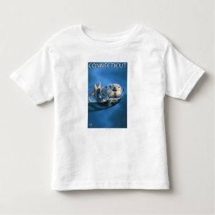 T-shirt Pour Les Tous Petits Scène de loutre de ConnecticutSea