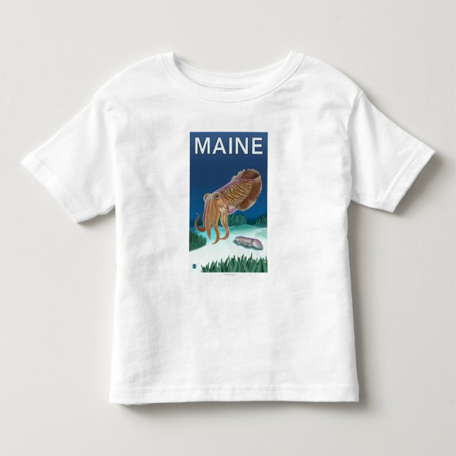 T-shirt Pour Les Tous Petits Scène de MaineCuttlefish (Devant)
