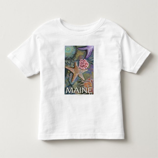 T-shirt Pour Les Tous Petits Scène de MaineTidepool (Devant)