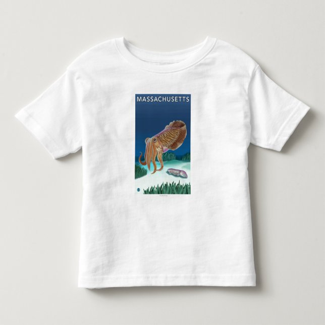 T-shirt Pour Les Tous Petits Scène de MassachusettsCuttlefish (Devant)