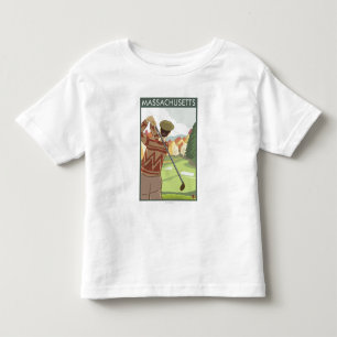 T-shirt Pour Les Tous Petits Scène de MassachusettsGolfing