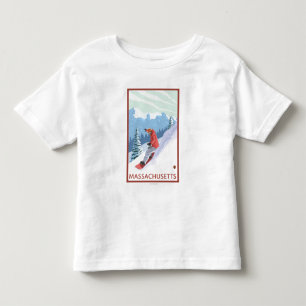 T-shirt Pour Les Tous Petits Scène de MassachusettsSnowboarder