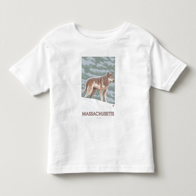 T-shirt Pour Les Tous Petits Scène de MassachusettsWolf (Devant)