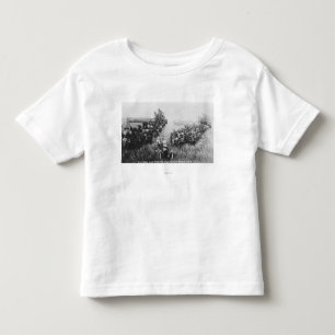 T-shirt Pour Les Tous Petits Scène de moissonneuse de cartel