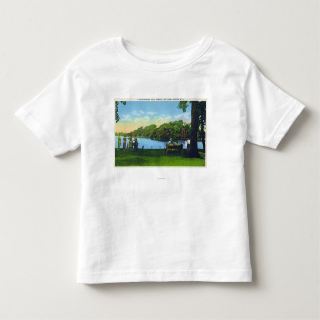 T-shirt Pour Les Tous Petits Scène de parc de lac seneca (Devant)