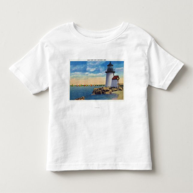 T-shirt Pour Les Tous Petits Scène de phare de point de Brant (Devant)
