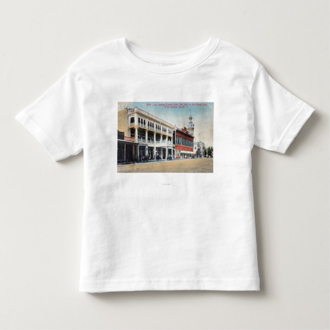 T-shirt Pour Les Tous Petits Scène de rue montrant l'hôtel de Tremont (Devant)