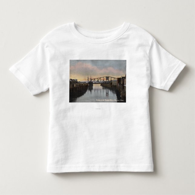 T-shirt Pour Les Tous Petits Scène de soirée sur la rivière de Wishkah (Devant)