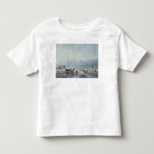T-shirt Pour Les Tous Petits Scène gelée d'hiver