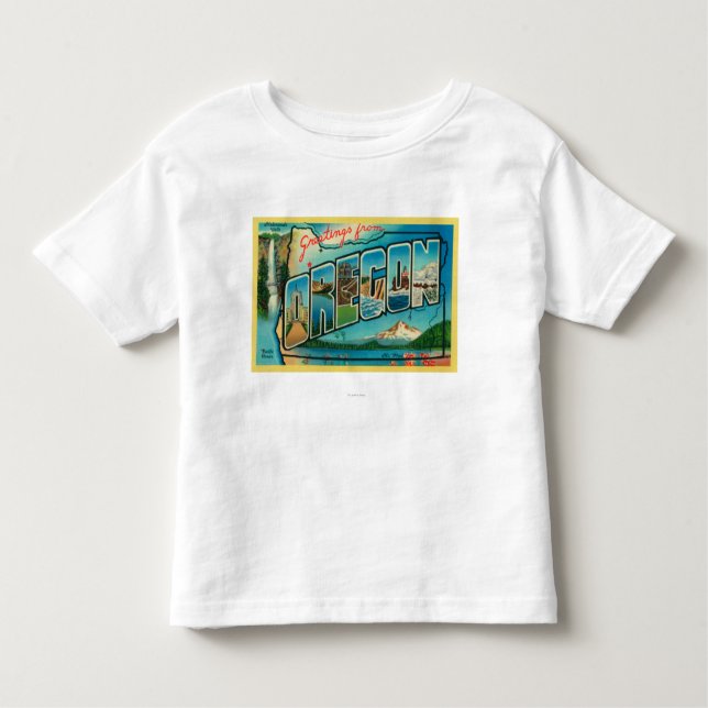 T-shirt Pour Les Tous Petits Scènes 2 de lettre d'OregonLarge (Devant)