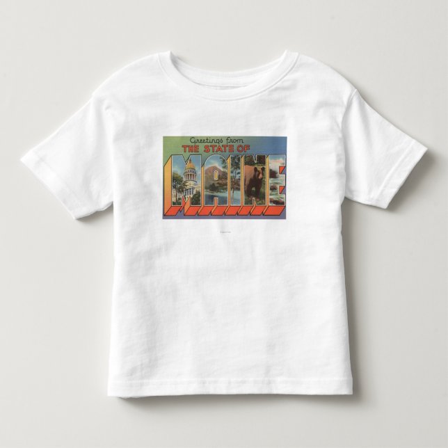 T-shirt Pour Les Tous Petits Scènes de lettre de MaineLarge (Devant)