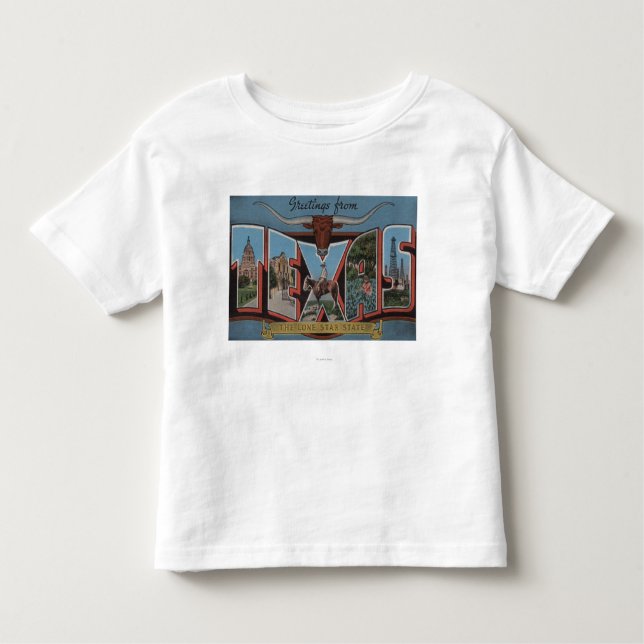 T-shirt Pour Les Tous Petits Scènes de lettre de TexasLarge (Devant)